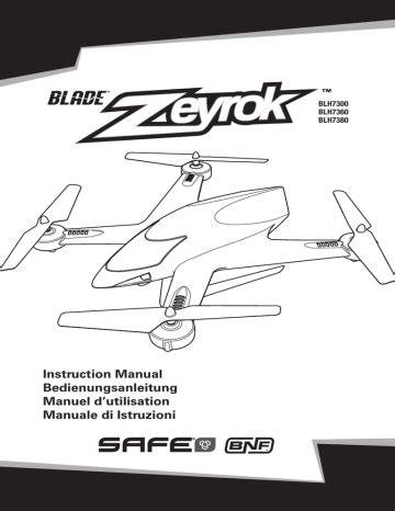 Blade Zeyrok BNF Green User Manual PDF